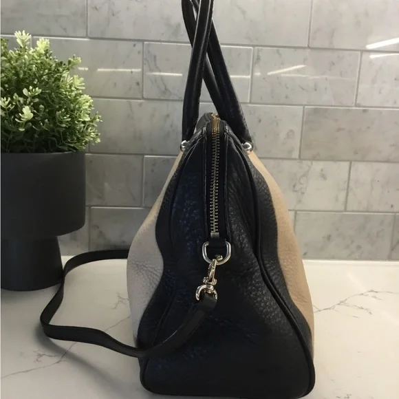 Kate Spade Pebbled Leather Black/Tan Crossbody Bag - Picture 5 of 13